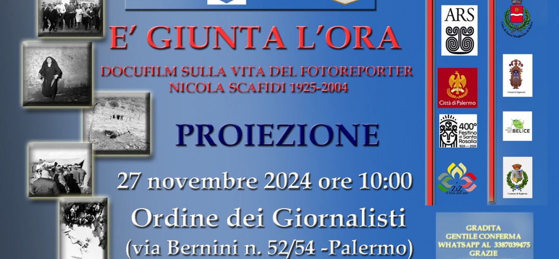 È giunta l'Ora, la proiezione del docufilm su Nicola Scafidi